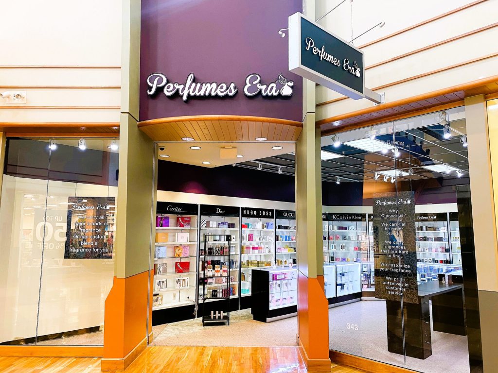 A store with many different types of perfumes.