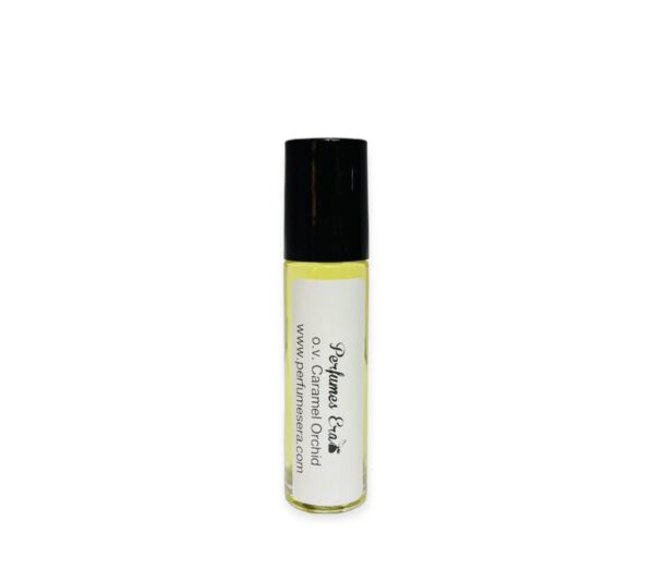 Caramel Orchid Perfume Oil Roller Bottle.