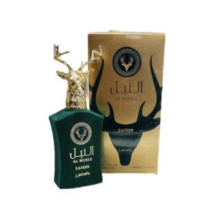 Al Noble Safeer perfume bottle by Lattafa.